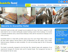 Tablet Screenshot of anandvillahostel.com